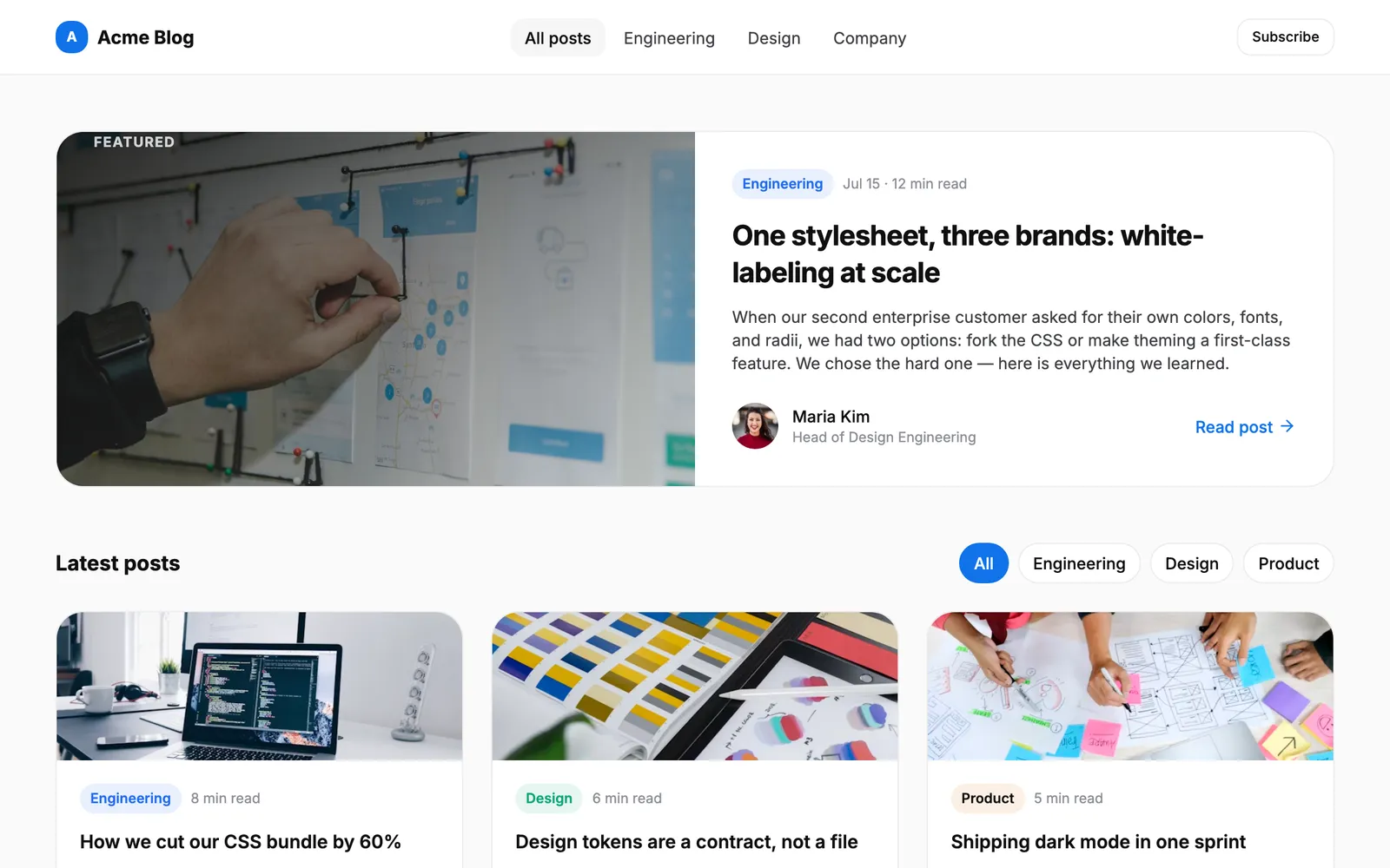 Blog — All posts page preview